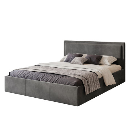 Čalouněná postel SOAVE rozměr 120x200 cm Tmavě šedá TT-FURNITURE