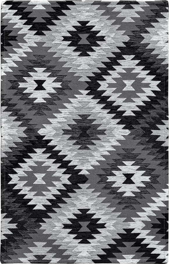 Černo-šedý pratelný běhoun 55x140 cm Avana Nero – Floorita Floorita