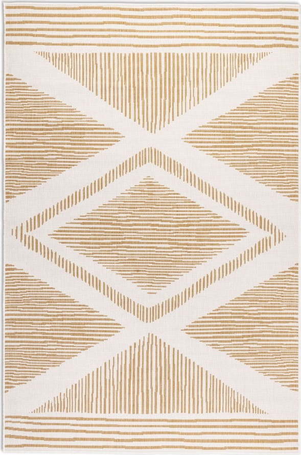 Okrově žluto-krémový venkovní koberec 120x170 cm Gemini – Elle Decoration Elle Decoration