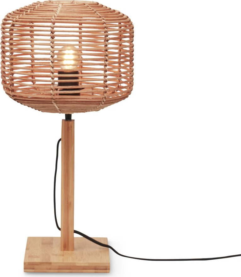 Stolní lampa ratanovým stínidlem v přírodní barvě (výška 40 cm) Tanami – Good&Mojo Good&Mojo