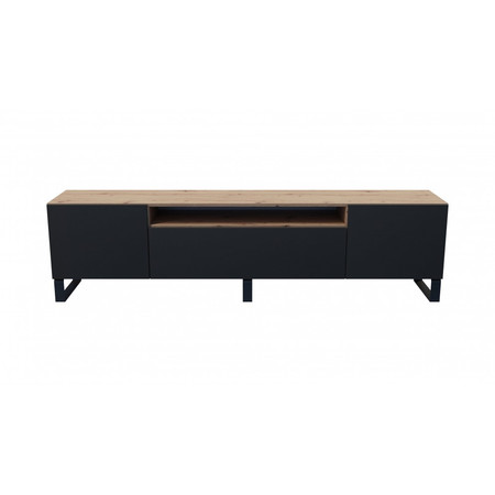 Televizní stolek RTV Leo Dub artisan-černá 200 cm Furniture