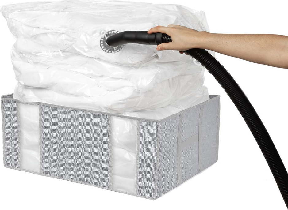Vakuový vyztužený látkový úložný box na oblečení Boston – Compactor Compactor