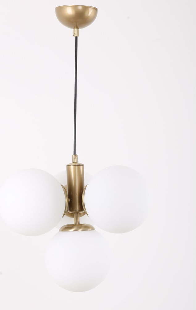 Závěsné svítidlo se skleněným stínidlem ve zlato-bílé barvě ø 15 cm Hector – Squid Lighting Squid Lighting