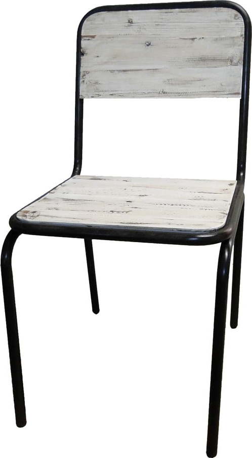 Bílá jídelní židle z jedlového dřeva Industrial – Antic Line Antic Line