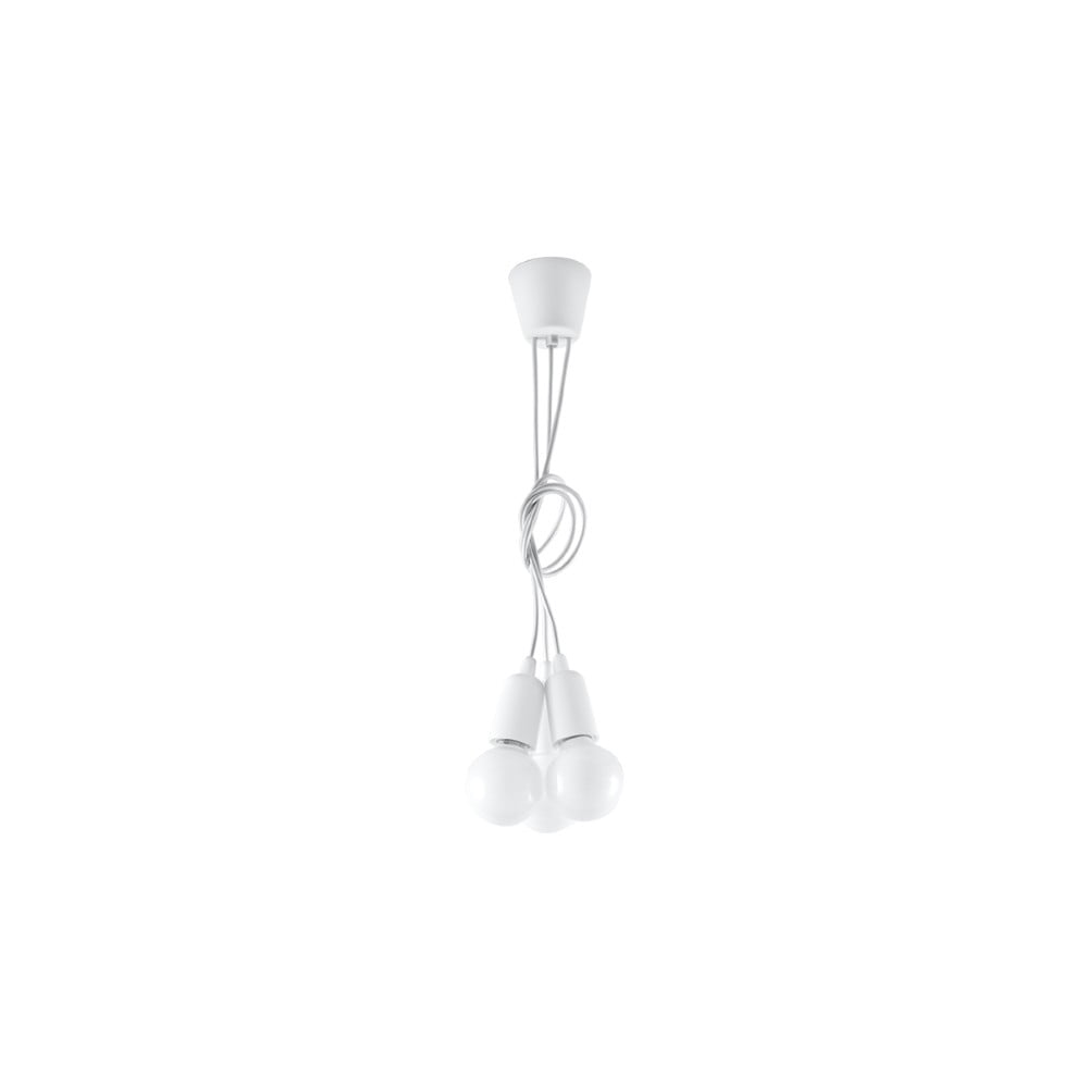 Bílé závěsné svítidlo ø 15 cm Rene – Nice Lamps Nice Lamps
