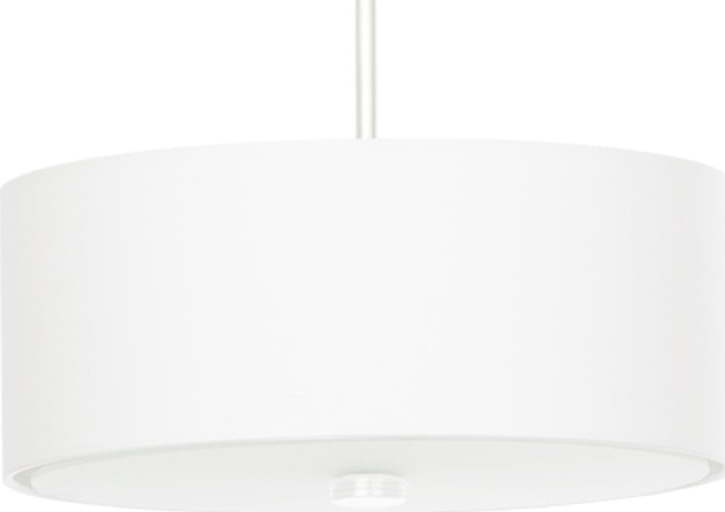 Bílé závěsné svítidlo s textilním stínidlem ø 30 cm Herra – Nice Lamps Nice Lamps