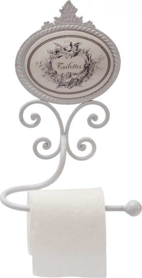 Bílý nástěnný kovový držák na toaletní papír – Antic Line Antic Line