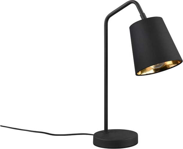 Černá stolní lampa s textilním stínidlem (výška 45 cm) Buddy – Trio TRIO