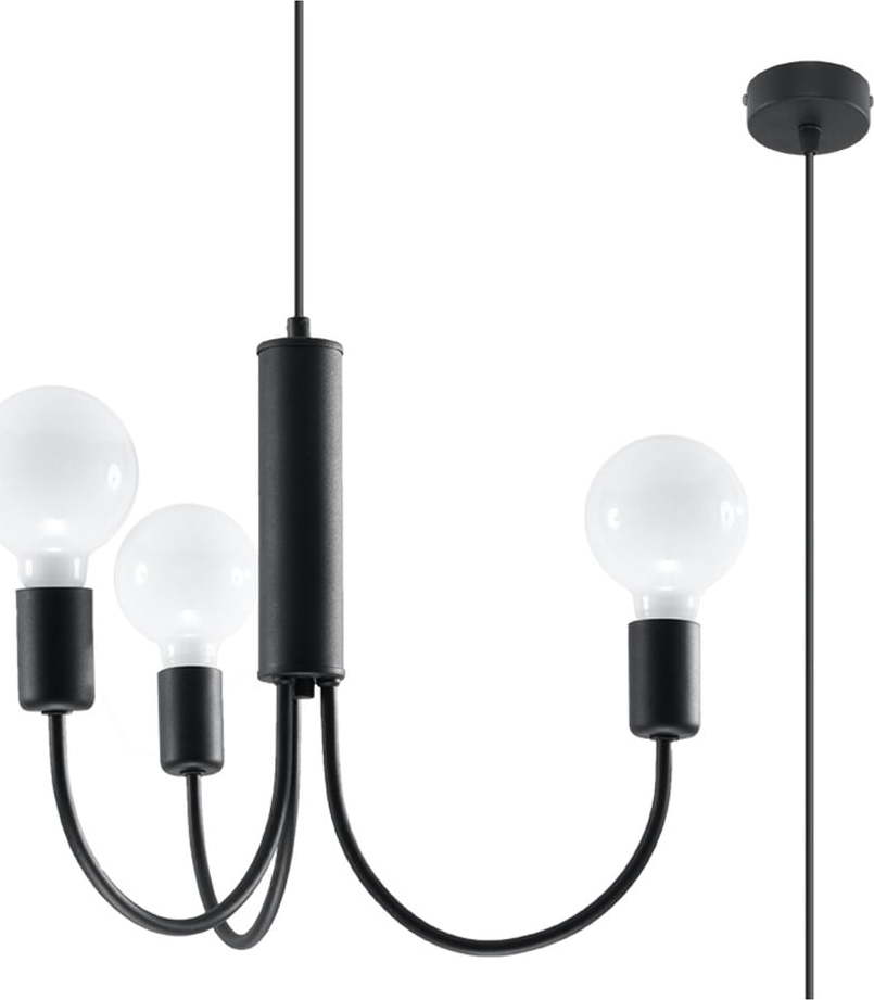Černé závěsné svítidlo ø 45 cm Karim – Nice Lamps Nice Lamps