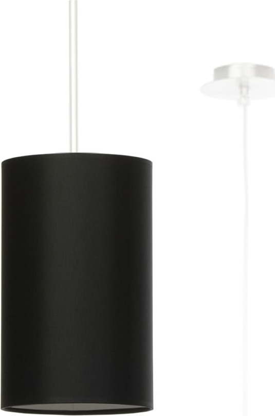 Černé závěsné svítidlo s textilním stínidlem ø 15 cm Volta – Nice Lamps Nice Lamps