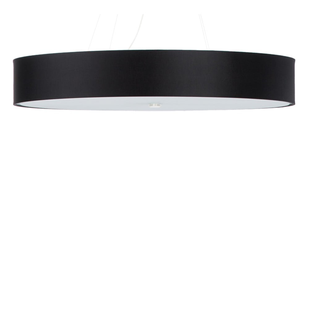 Černé závěsné svítidlo s textilním stínidlem ø 90 cm Herra – Nice Lamps Nice Lamps