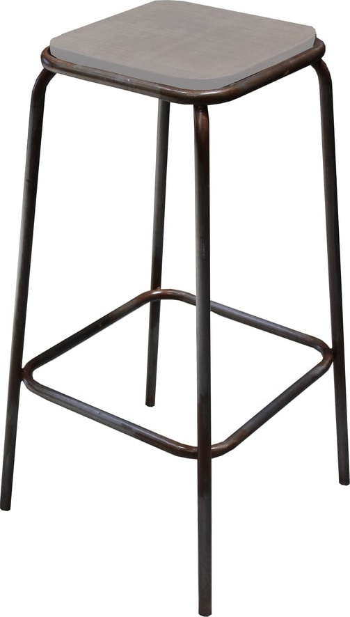 Černo-šedá barová židle z mangového dřeva Industrial – Antic Line Antic Line