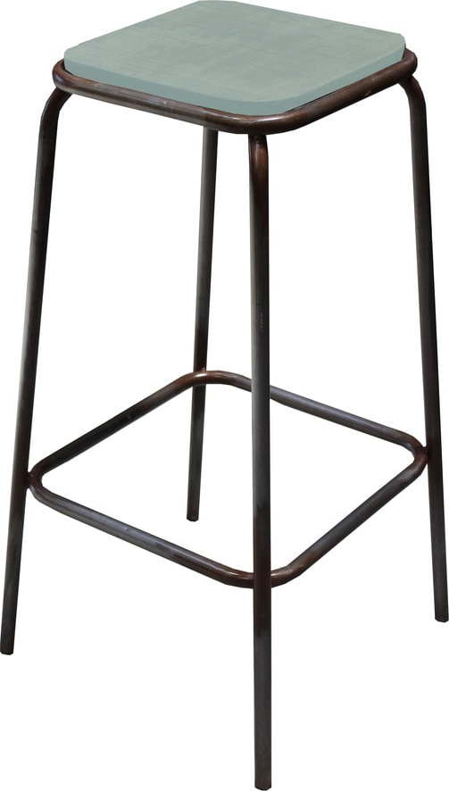 Černobílá barová židle z mangového dřeva Industrial – Antic Line Antic Line