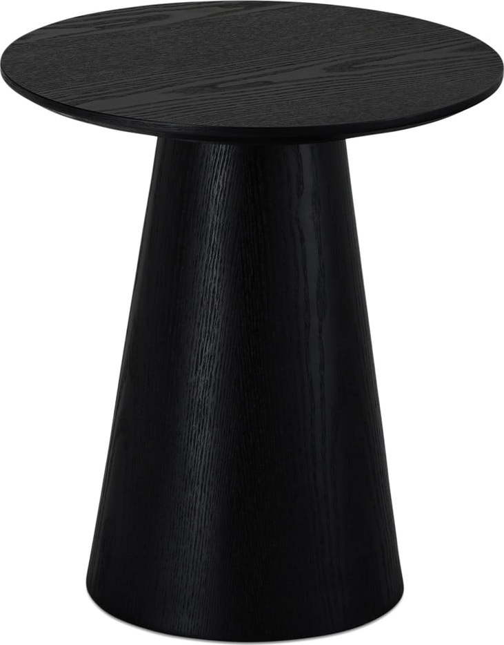 Černý konferenční stolek v dekoru dubu ø 45 cm Tango – Furnhouse Furnhouse