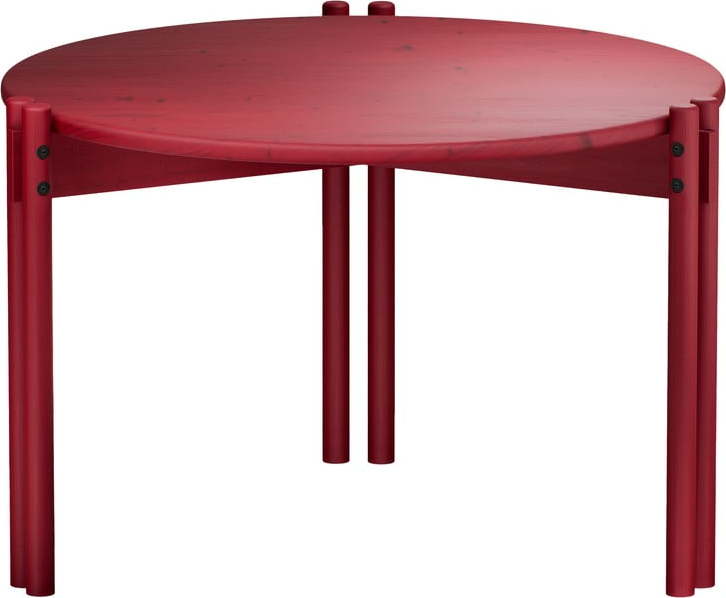 Červený kulatý konferenční stolek z borovicového dřeva ø 60 cm Sticks – Karup Design Karup Design