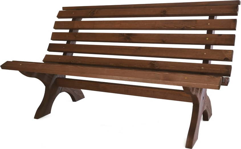 Hnědá dřevěná zahradní lavice Retro – Rojaplast Rojaplast