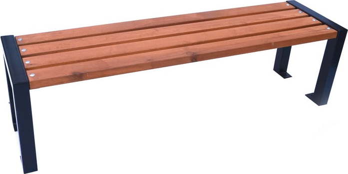 Hnědá dřevěná zahradní lavice – Rojaplast Rojaplast