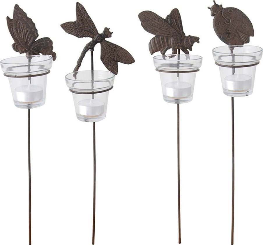 Kovové svícny v sadě na čajovou svíčku 4 ks – Esschert Design Esschert Design
