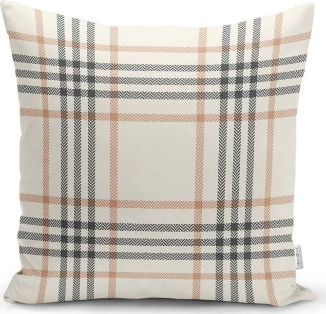 Krémově bílý dekorativní povlak na polštář Minimalist Cushion Covers Flannel