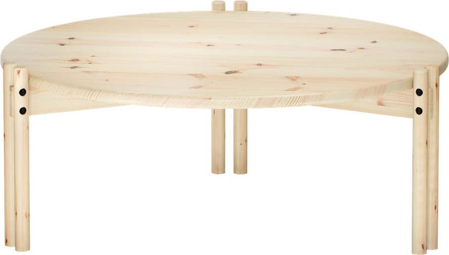 Kulatý konferenční stolek z borovicového dřeva v přírodní barvě ø 80 cm Sticks – Karup Design Karup Design