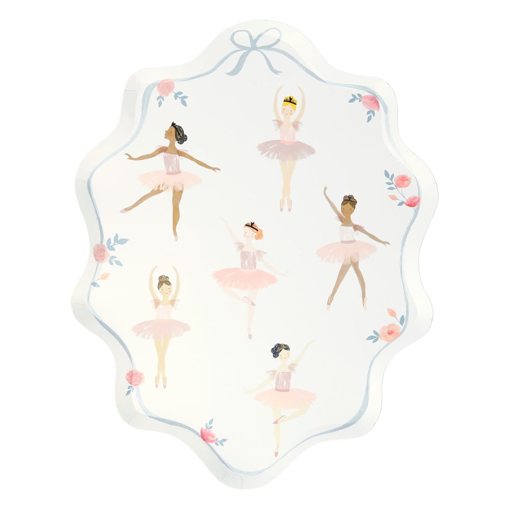 Papírové jednorázové tácky v sadě 8 ks Ballerina – Meri Meri Meri Meri
