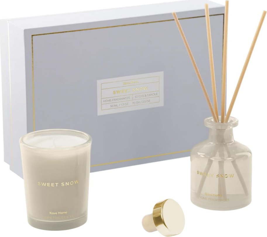 Set svíčky a aroma difuzéru Sweet Snow – Kave Home Kave Home