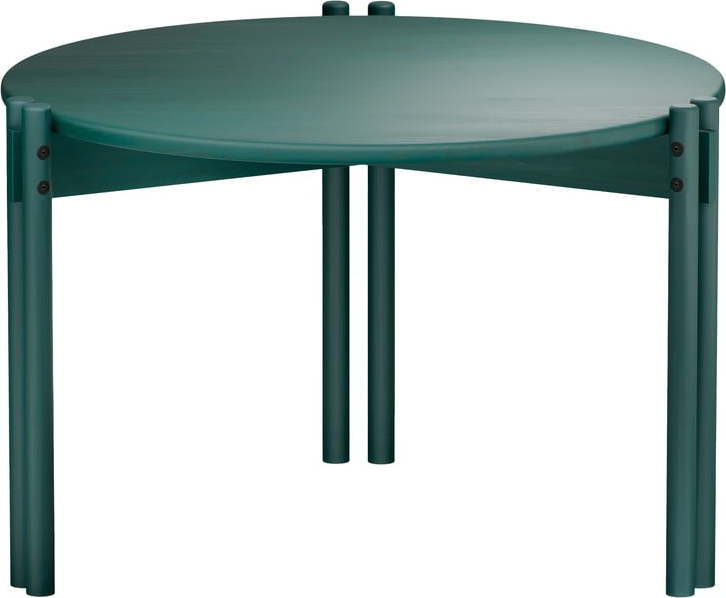 Zelený kulatý konferenční stolek z borovicového dřeva ø 60 cm Sticks – Karup Design Karup Design