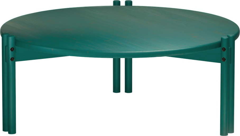 Zelený kulatý konferenční stolek z borovicového dřeva ø 80 cm Sticks – Karup Design Karup Design