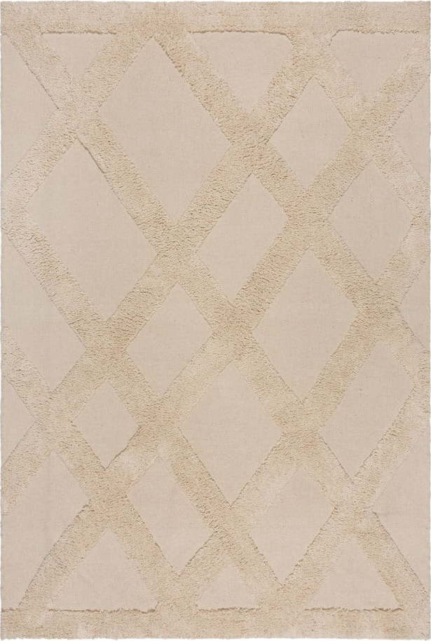 Béžový bavlněný koberec 120x170 cm Tessa Diamond – Flair Rugs Flair Rugs