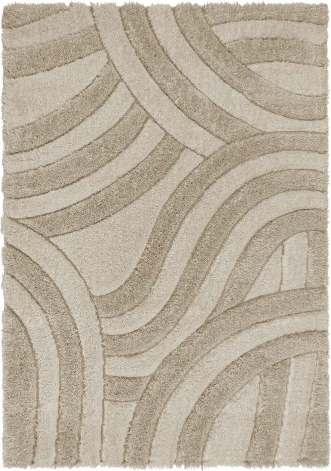 Béžový ručně tkaný koberec z recyklovaných vláken 80x150 cm Velvet – Flair Rugs Flair Rugs