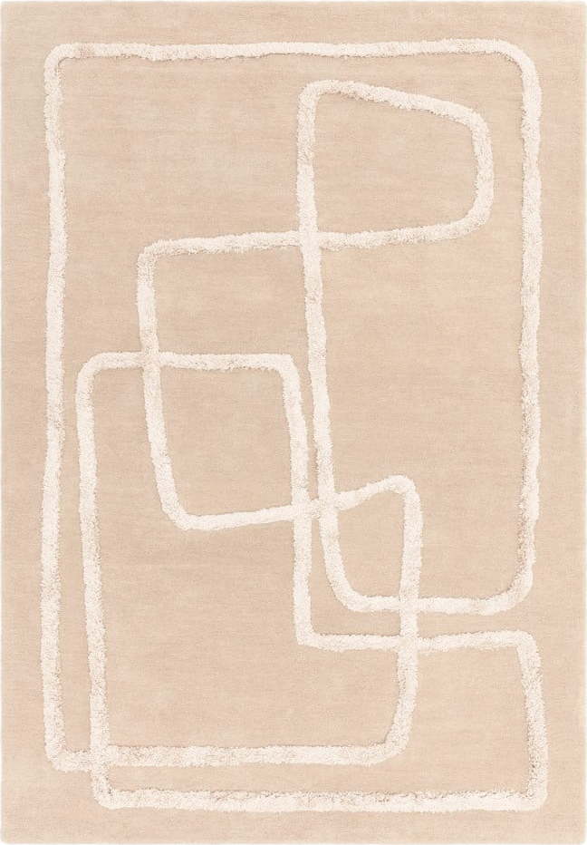 Béžový ručně tkaný vlněný koberec 120x170 cm Matrix – Asiatic Carpets Asiatic Carpets