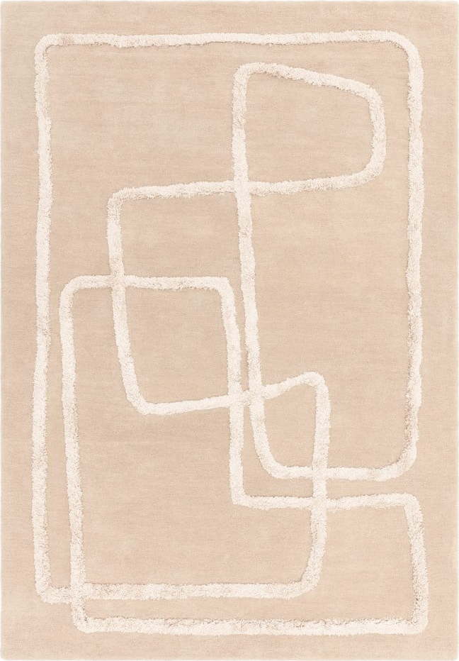 Béžový ručně tkaný vlněný koberec 160x230 cm Matrix – Asiatic Carpets Asiatic Carpets