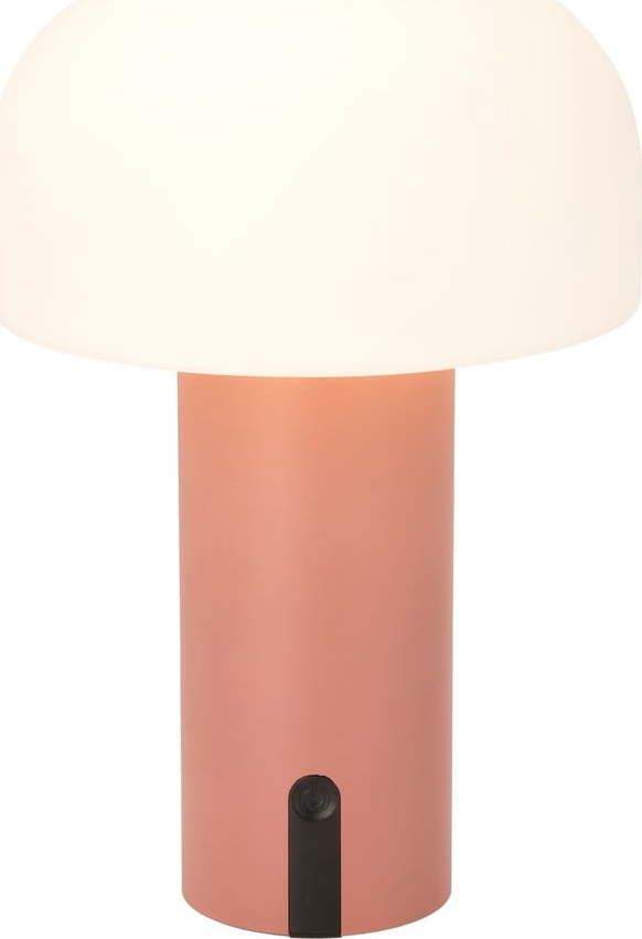 Bílá/růžová LED stolní lampa (výška 22