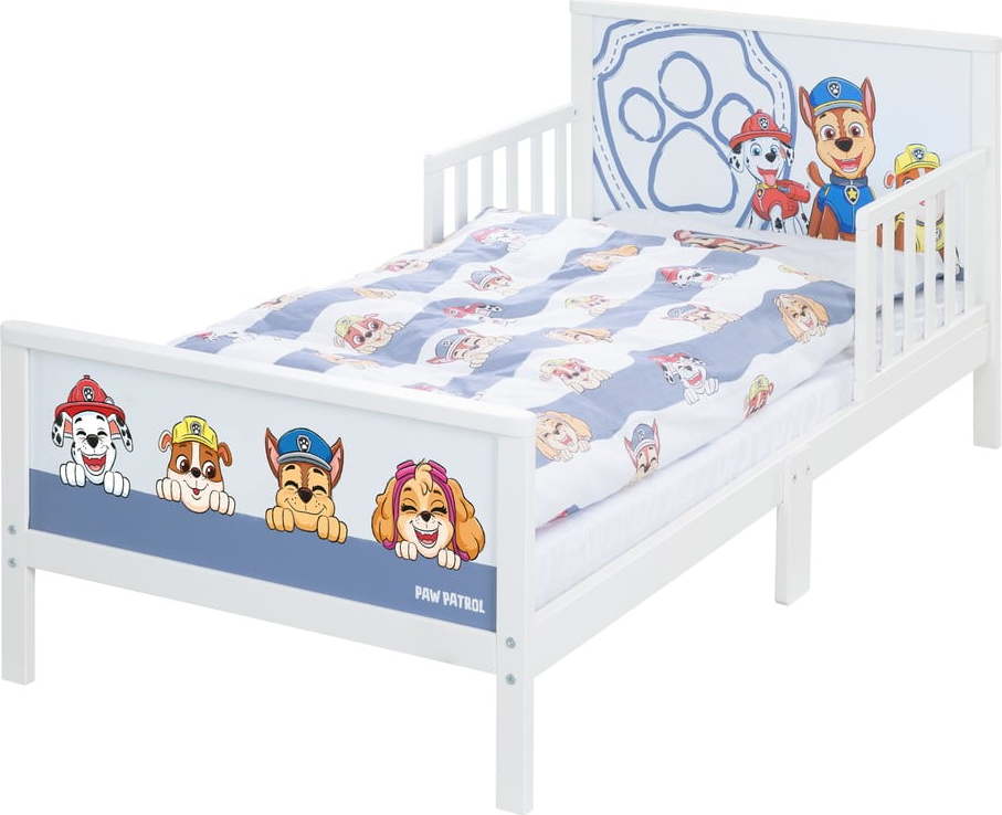 Bílo-modrá dětská postel 70x140 cm Paw Patrol – Roba Roba