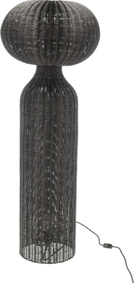 Černá stojací lampa s ratanovým stínidlem (výška 130 cm) Werna – Villa Collection Villa Collection