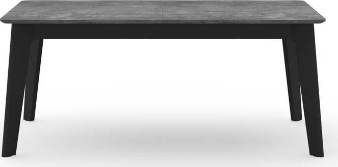 Černý rozkládací jídelní stůl s deskou v dekoru betonu 100x180 cm Shadow – TemaHome TemaHome
