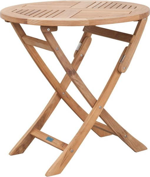 Kulatý zahradní odkládací stolek z teakového dřeva ø 80 cm – Exotan Exotan