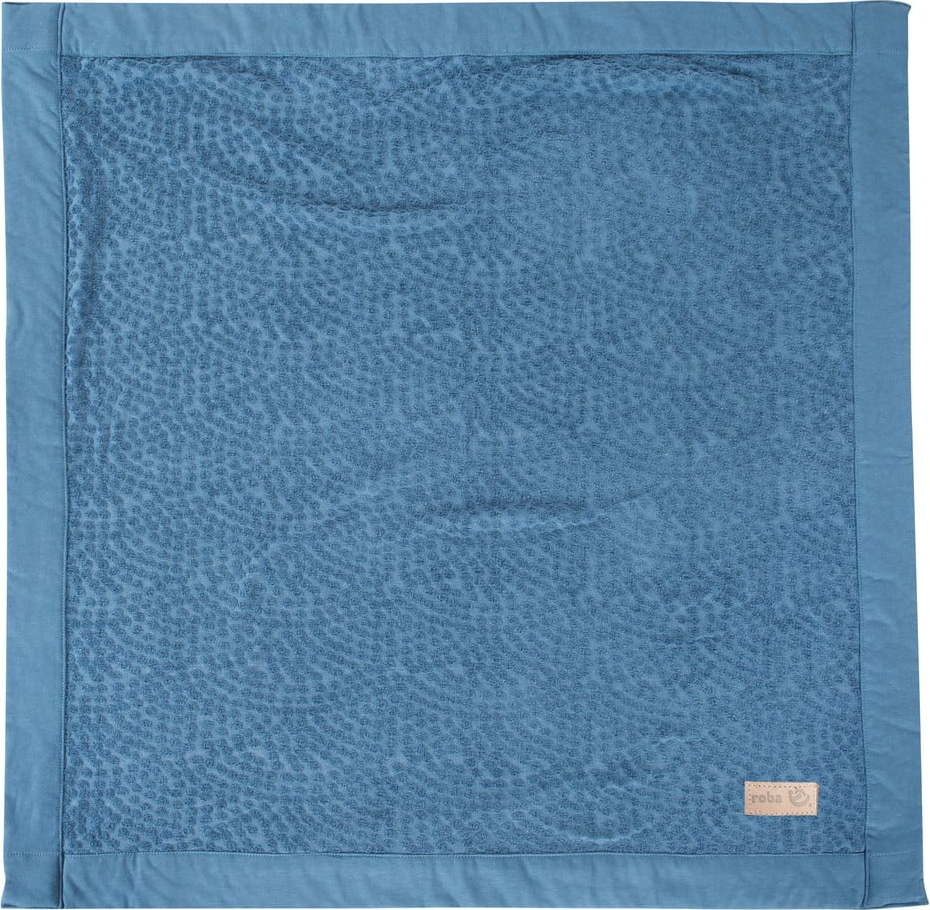 Modrá mušelínová dětská deka 80x80 cm Seashells – Roba Roba