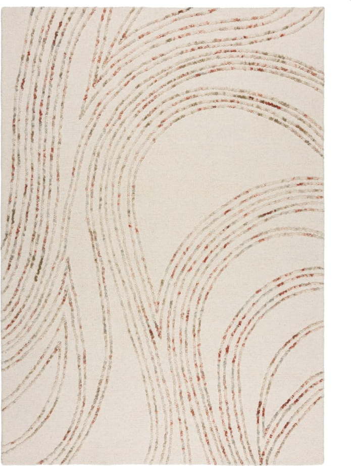 Oranžovo-krémový vlněný koberec 200x290 cm Abstract Swirl – Flair Rugs Flair Rugs