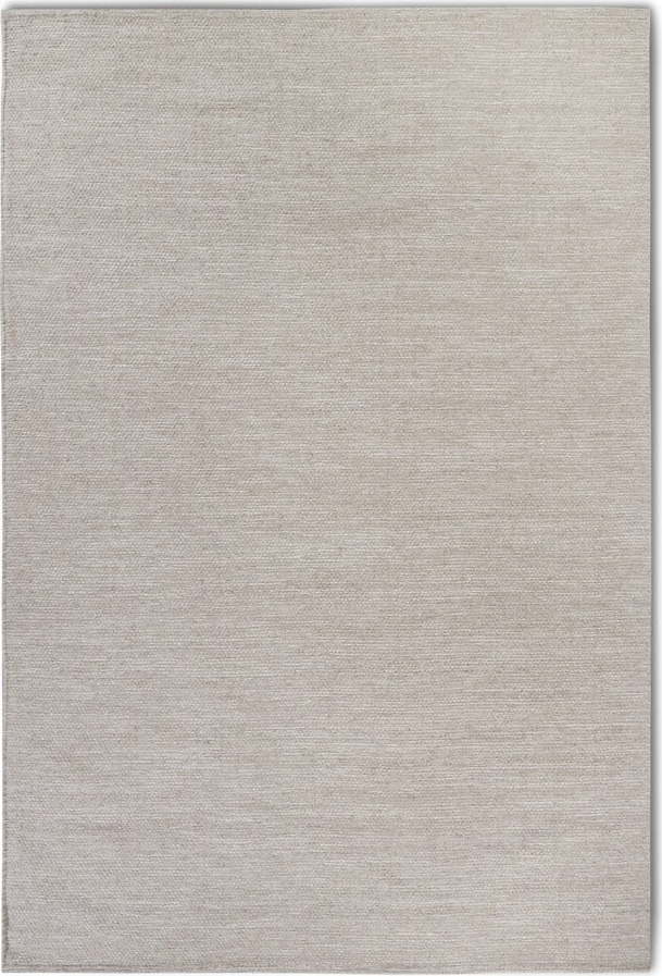 Béžový ručně tkaný koberec s příměsí vlny 60x90 cm Pradesh Linen White – Elle Decoration Elle Decoration
