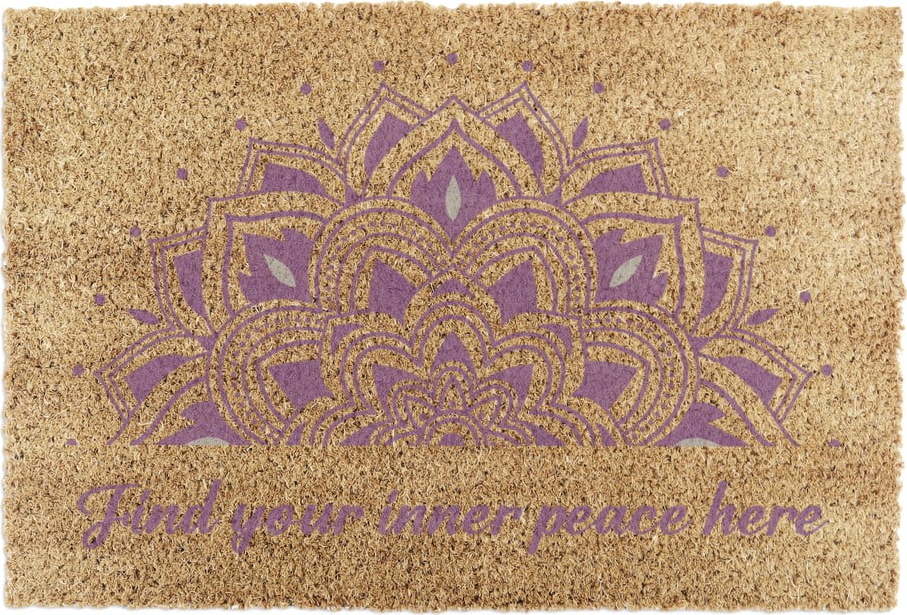 Rohožka z kokosového vlákna 60x90 cm Find Your Inner Peace – Artsy Doormats Artsy Doormats