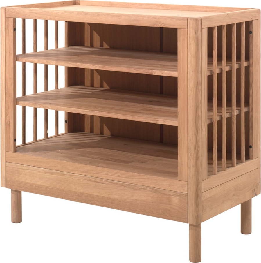 Dětská komoda z dubového dřeva s přebalovacím pultem v přírodní barvě 100x79x55 cm Forrest – Vipack Vipack