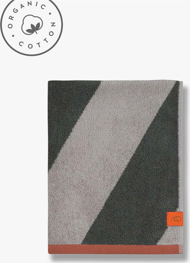 Khaki froté osuška z bio bavlny 70x133 cm Diagonal – Mette Ditmer Denmark Mette Ditmer Denmark