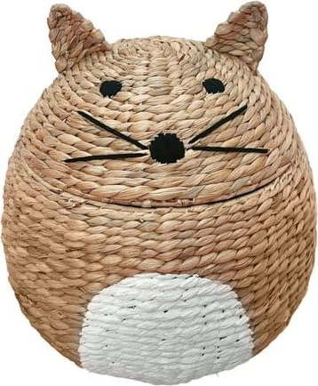 Dětský koš na hračky z vodního hyacintu v přírodní barvě ø 40x43 cm Cat – Compactor Compactor