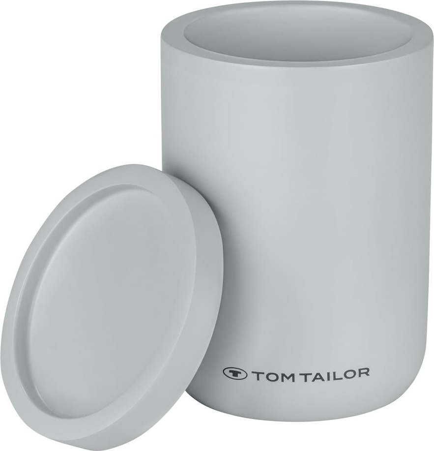 Šedý koupelnový organizér na vatové tampony z polyresinu Tom Tailor T-Color Bath – Wenko WENKO