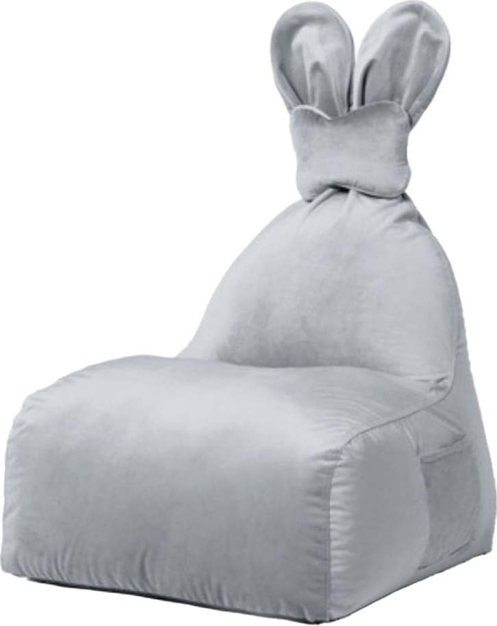 Světle šedý dětský sedací vak Funny Bunny – The Brooklyn Kids The Brooklyn Kids