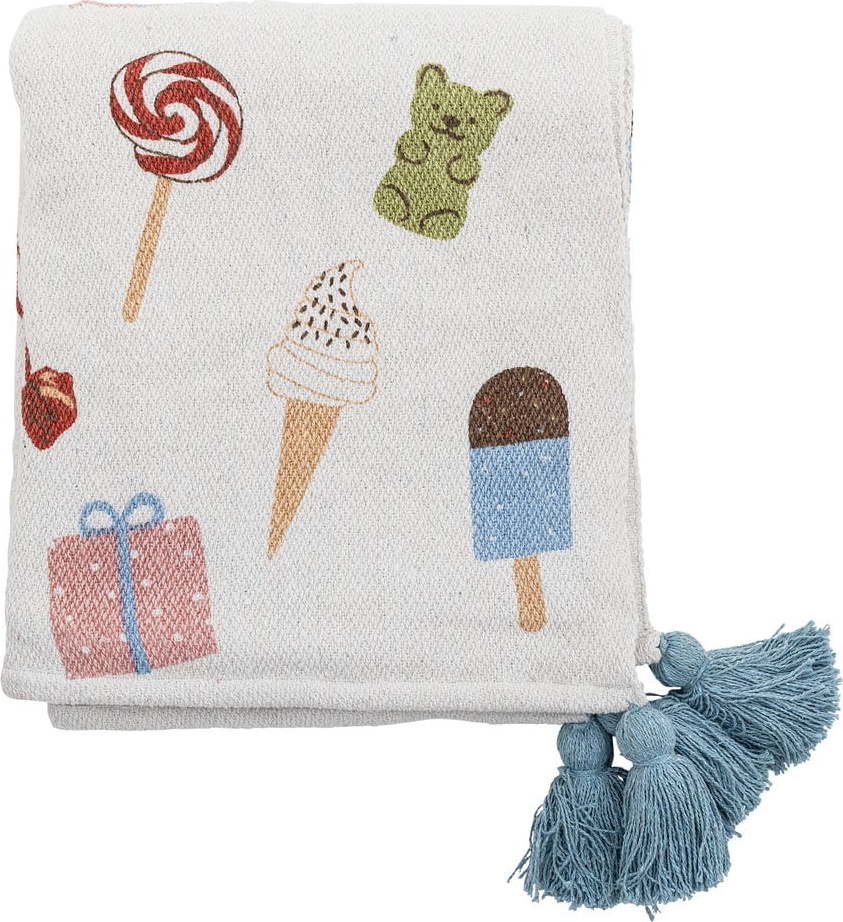 Bílá dětská deka 130x160 cm Sweets – Bloomingville Mini Bloomingville Mini