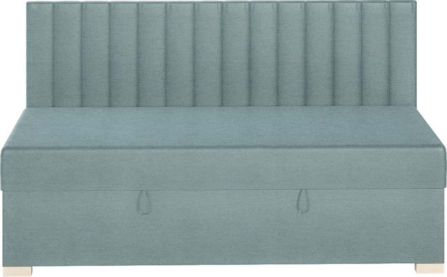 Modrá dětská postel s úložným prostorem s matrací 90x200 cm Chill – Ghado Ghado