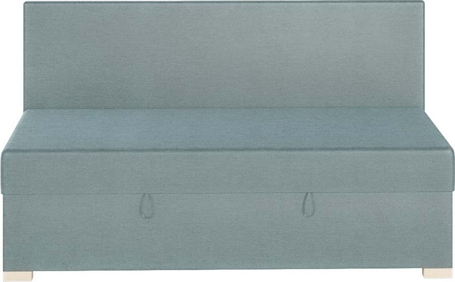 Modrá dětská postel s úložným prostorem s matrací 90x200 cm Cozi – Ghado Ghado