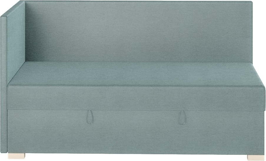 Modrá rohová dětská postel s úložným prostorem s matrací 90x200 cm Flexi – Ghado Ghado